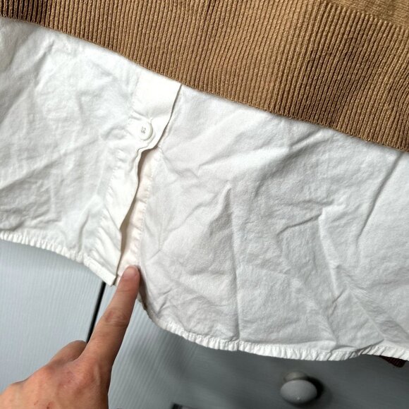 KF/KaufmanFranco Collective Tan Wool Blend Turtleneck Sweater Women's Medium M - Picture 5 of 9